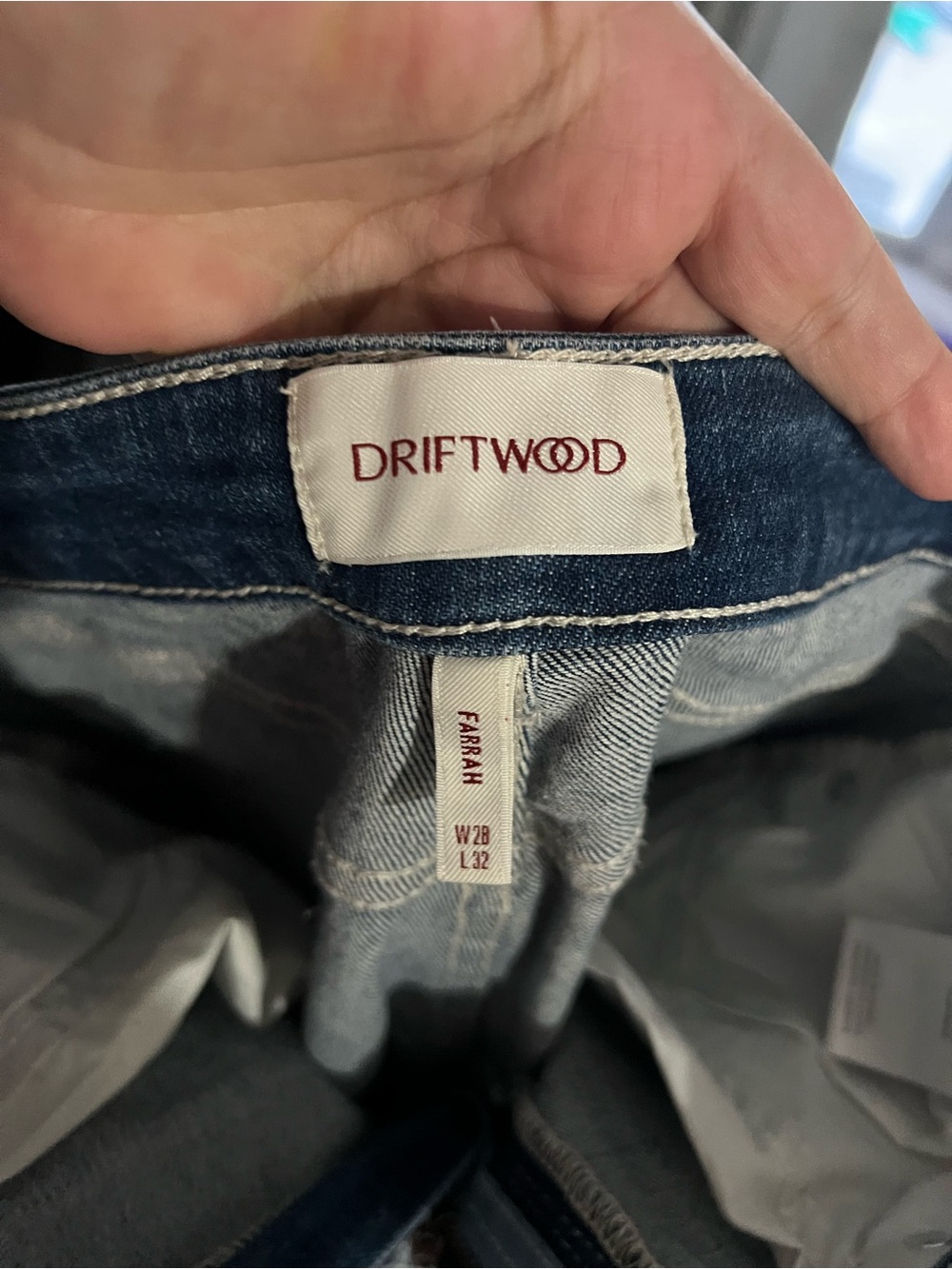 DRIFTWOOD denim Blue Embroidered cutout Flare Jeans HTF - Picture 4 of 5